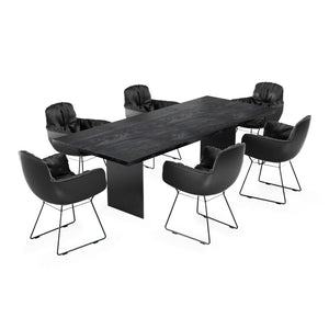 SC 41 Tisch (B90) + 6 Leya Armchair High Stühle (Jubiläumsaktion)